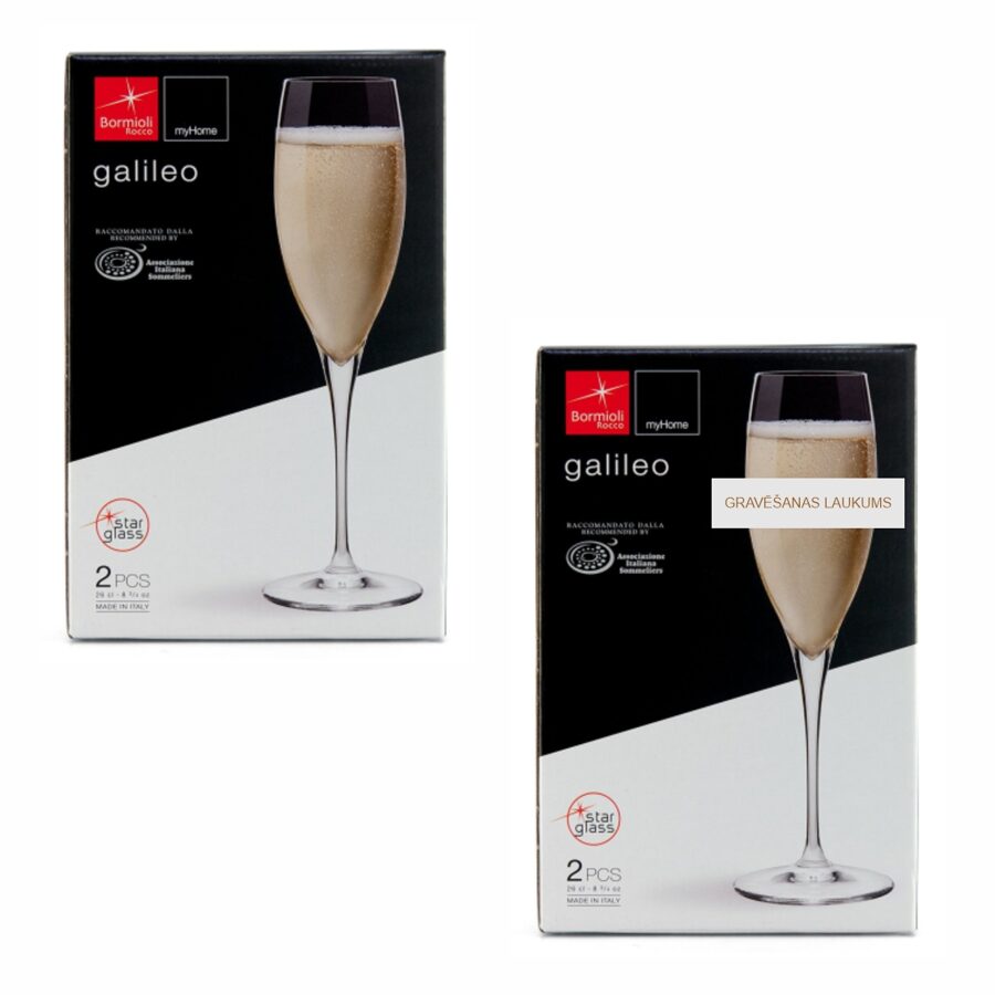 Šampanieša glāžu (2gab.) komplekts BK110058 ar gravējumu