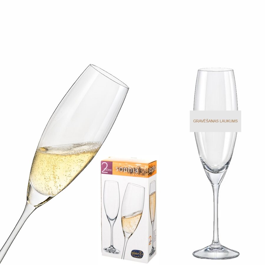 Šampanieša glāžu (2gab.) komplekts BK140184 ar gravējumu