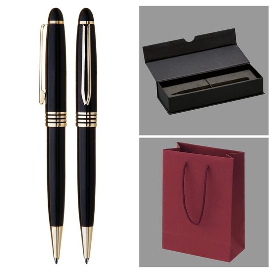 Solīda metāla pildspalva UP-KLASIKA-DK-DD ar gravējumu